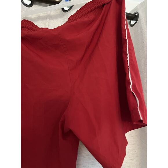 Nike Shorts Men’s Small Red Gray Shield Short Jogging Running Gym Athleisure - Picture 5 of 6